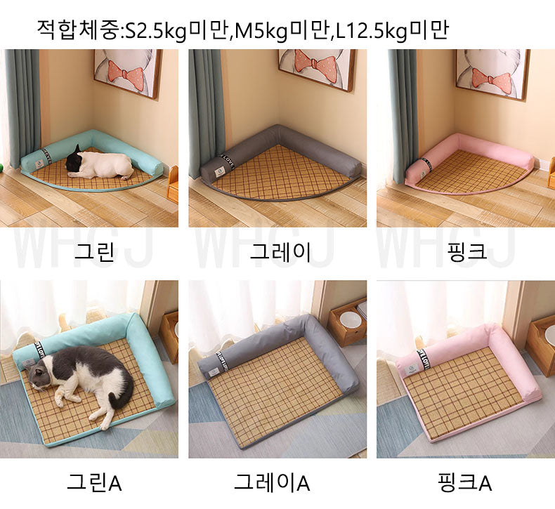 Q2041213 침대 길냥이집 장판 강아지 베개 방석