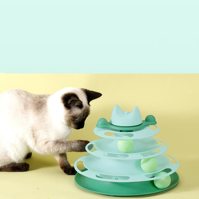 장난감 타워  퍼즐 캣 공 Q2041219 고양이 트랙볼