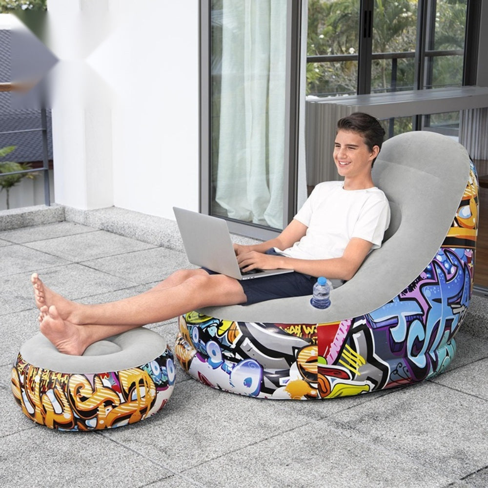 홈 거실 휴대용 에어 소파 경량 가성비 접이식  캠핑 휴대용 의자   WY3022405