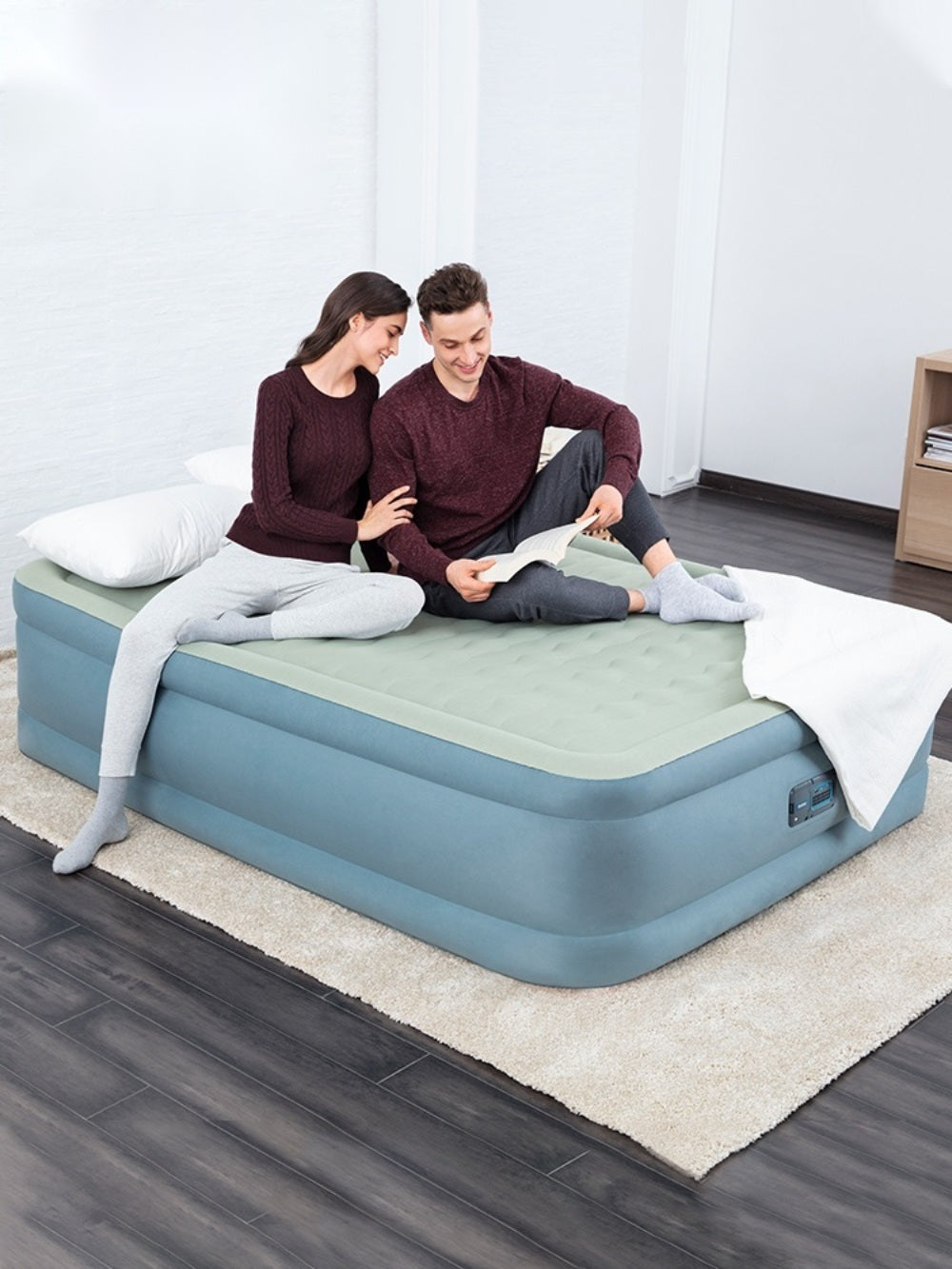 에어 매트리스 야전침대 가성비 간이 자충매트 침실 럭셔리 침대   WY3022420