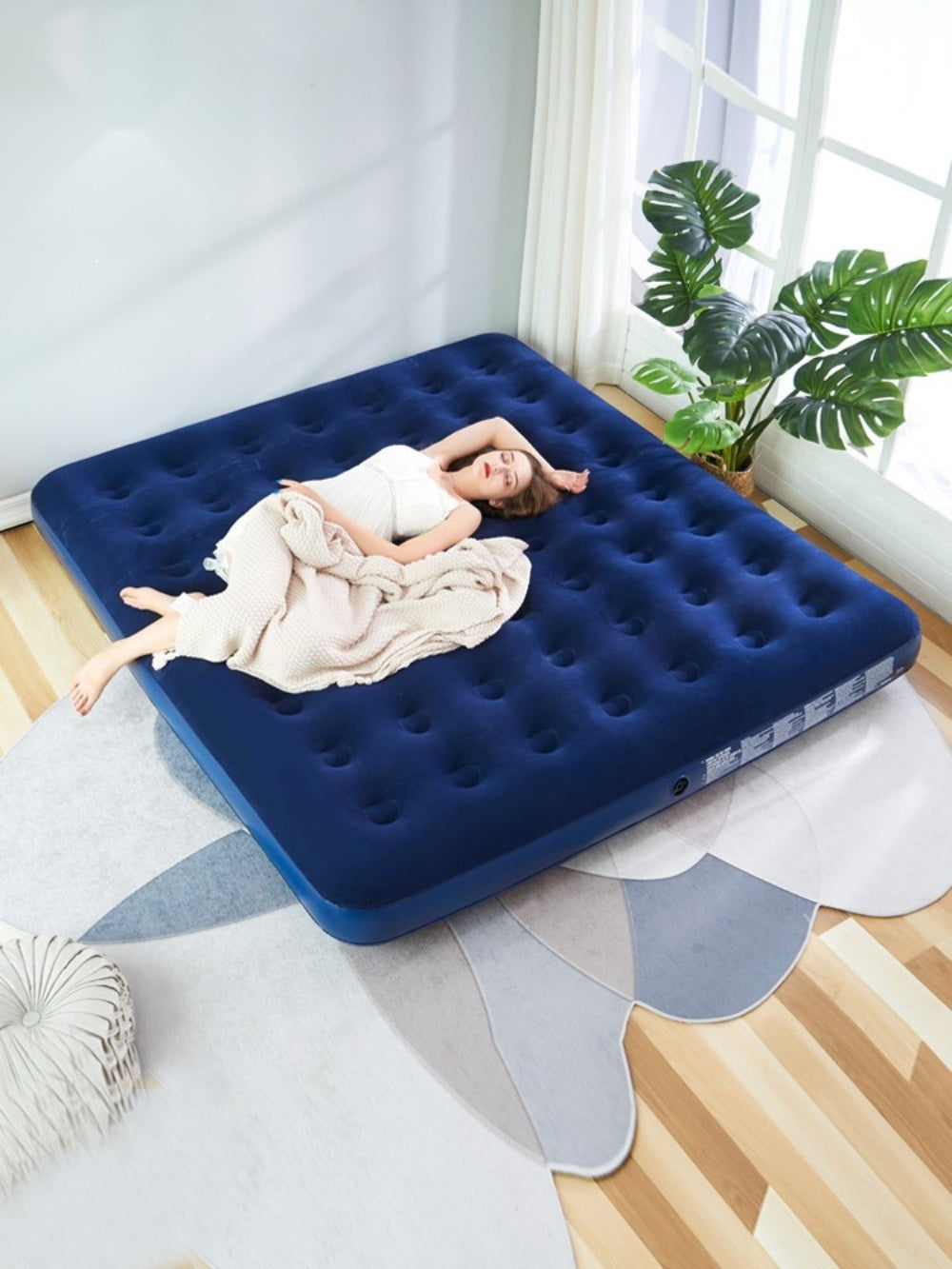 야전침대 에어 매트리스 휴대용 간이 접이식 가성비 경량 바닥 매트  WY3022404