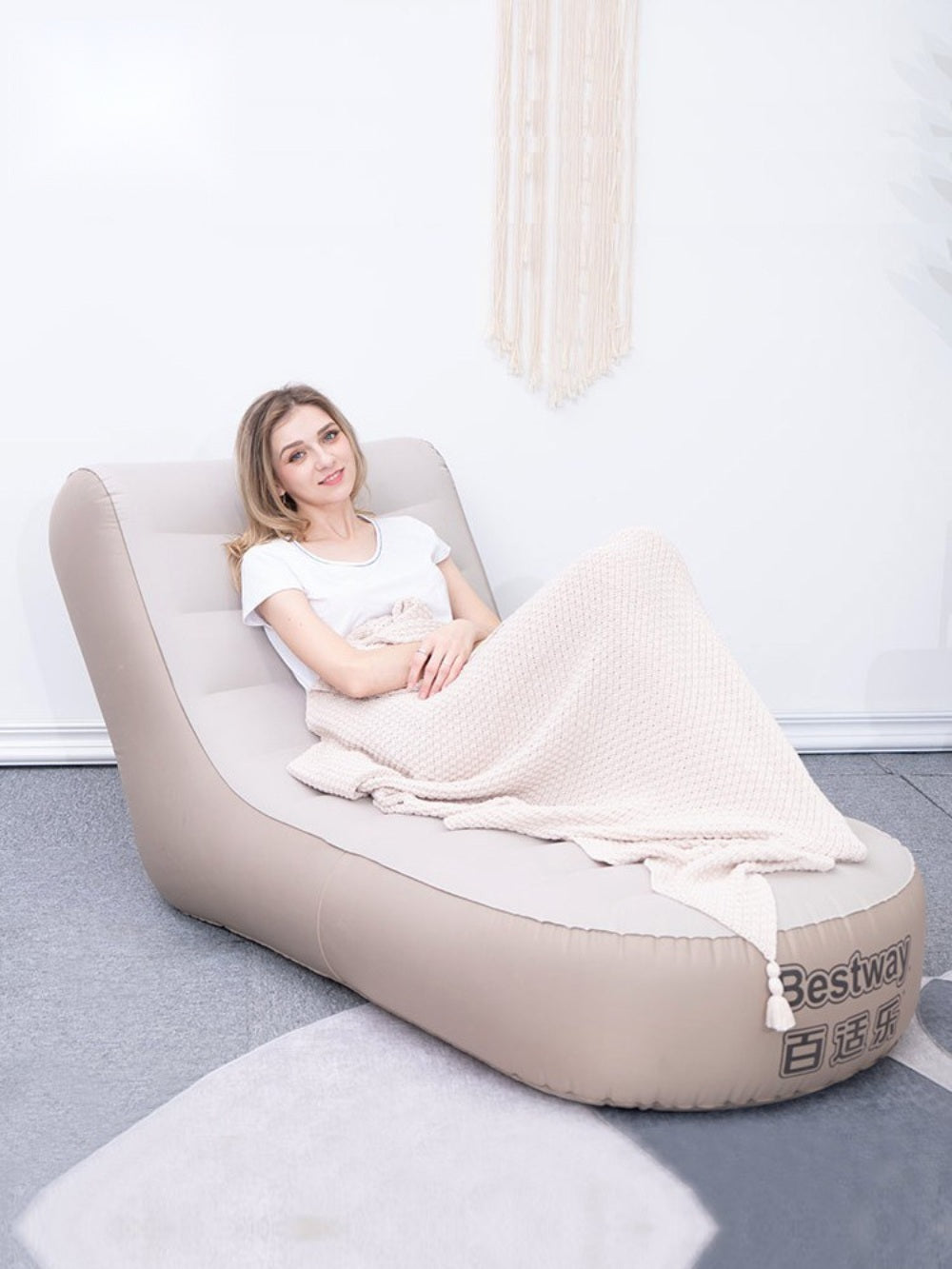 가성비 경량  캠핑 에어 소파  간이  싱글 의자 가정용 안락 소파  WY3022416