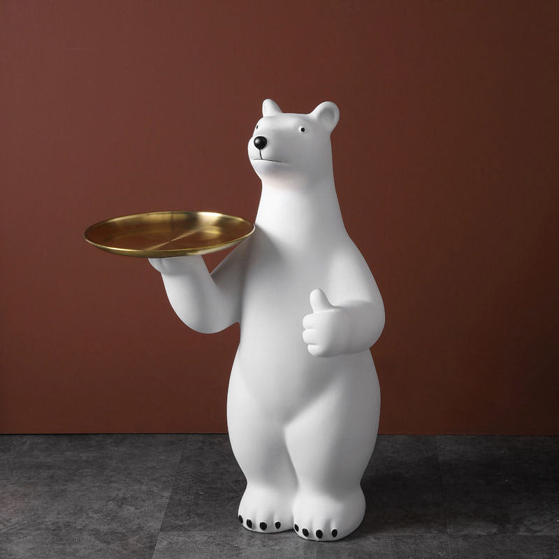 D2042014 테이블 거실 인테리어소품  북극곰 트레이 도베르만 카페