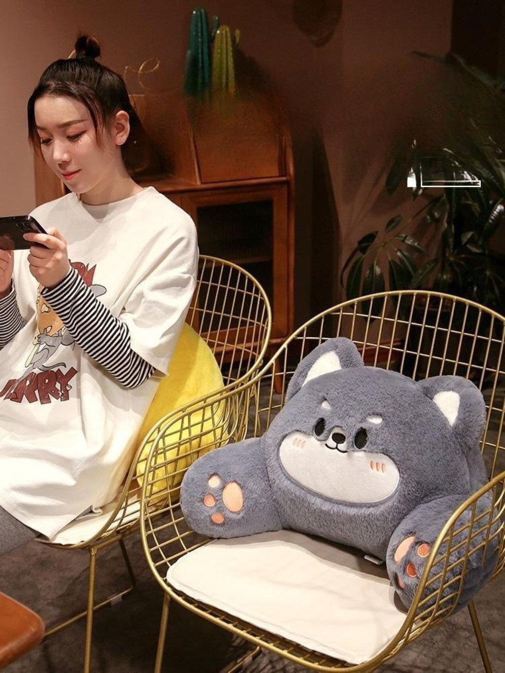 등받이 쿠션 의자 허리 지원 팔 받침  휴식 대형 쿠션  BY3032208