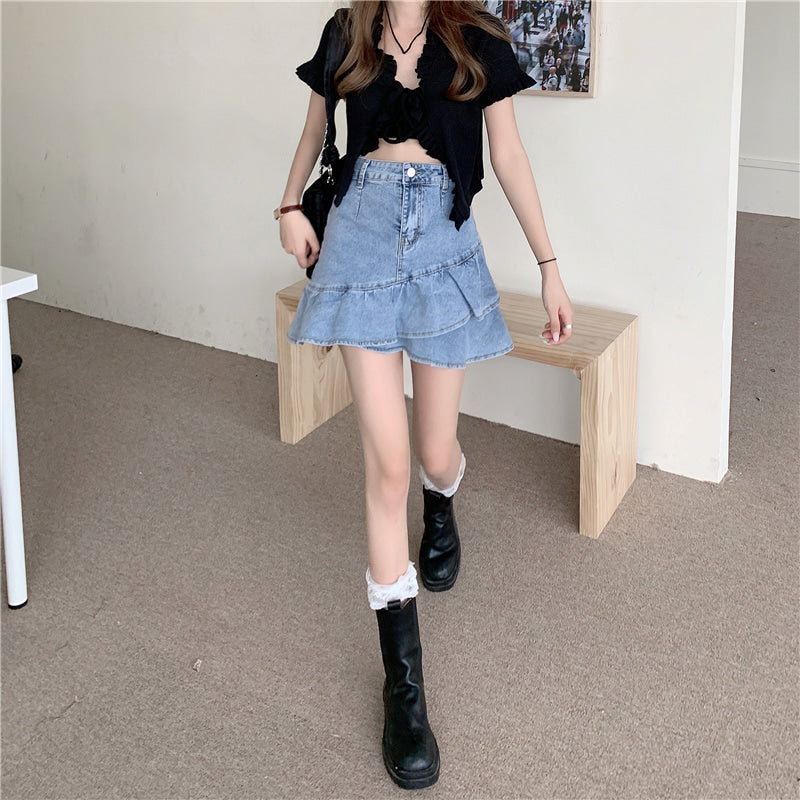 여성 데님 Q2052312 스커트 미니  청치마