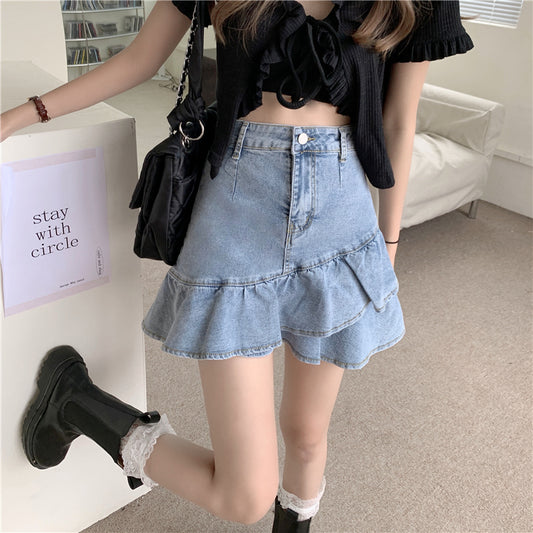 여성 데님 Q2052312 스커트 미니  청치마