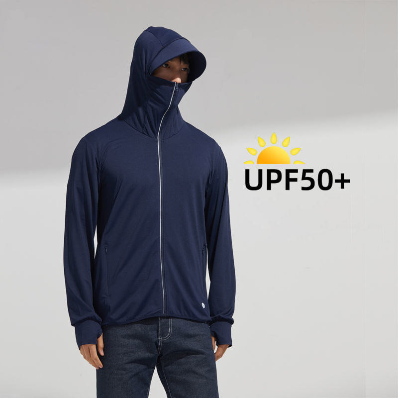Q2052335  모기복 쿨링바람막이 긴팔상의 자외선차단복 후드티 남자코트