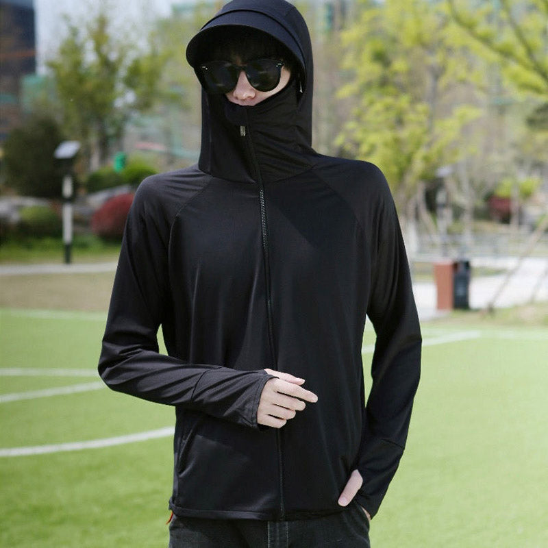긴팔상의 쿨링바람막이 모기복  후드티 자외선차단복 Q2052338 남자코트