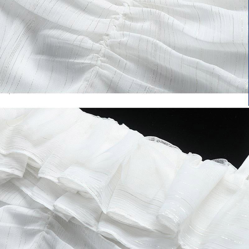 데님 레이스 롱치마 고겁스러운 망사 여름 Q2052603