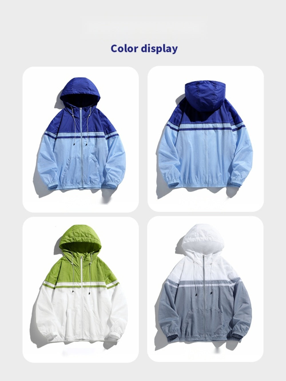 여름용 바람막이 자켓 자외선차단  홑겹 빅사이즈 간절기 단체 등산 남자봄 BY3033120
