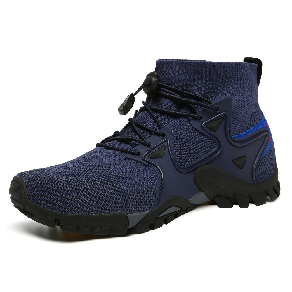 빅사이즈 메쉬 니트 워킹화 발편한 미끄럼방지 하이탑 통기성 레저 트레킹화 BQ3041830