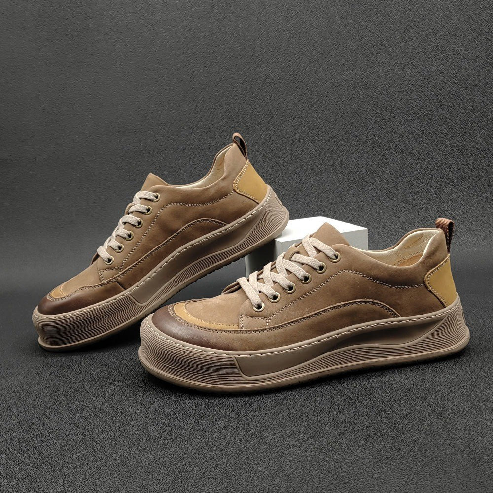 구두같은 운동화 볼넓은 남자 캐주얼 스니커즈 컴포트화 푹신 단화 키높이 BQ3042417