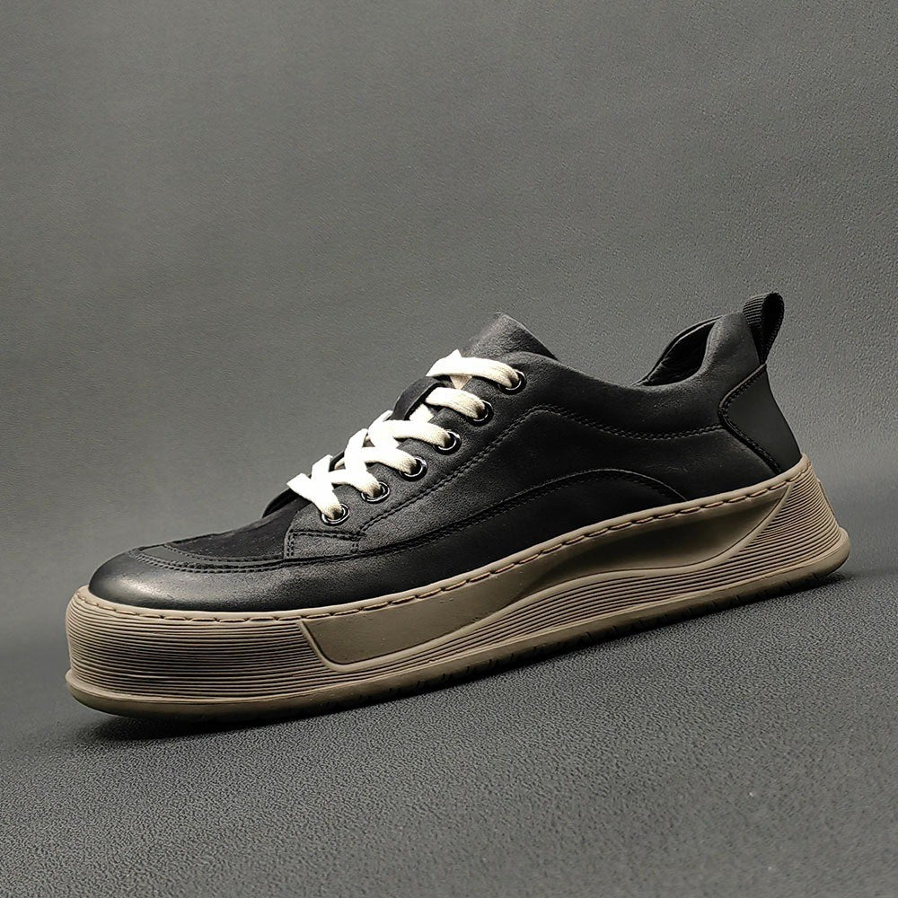 구두같은 운동화 볼넓은 남자 캐주얼 스니커즈 컴포트화 푹신 단화 키높이 BQ3042417