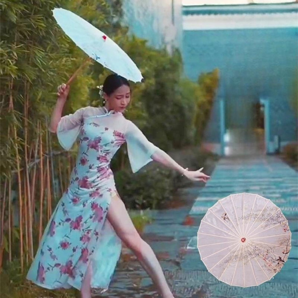중국풍 복고 문예 수제작 예쁜 동양화 기름종이  고풍 우산 WX3072007