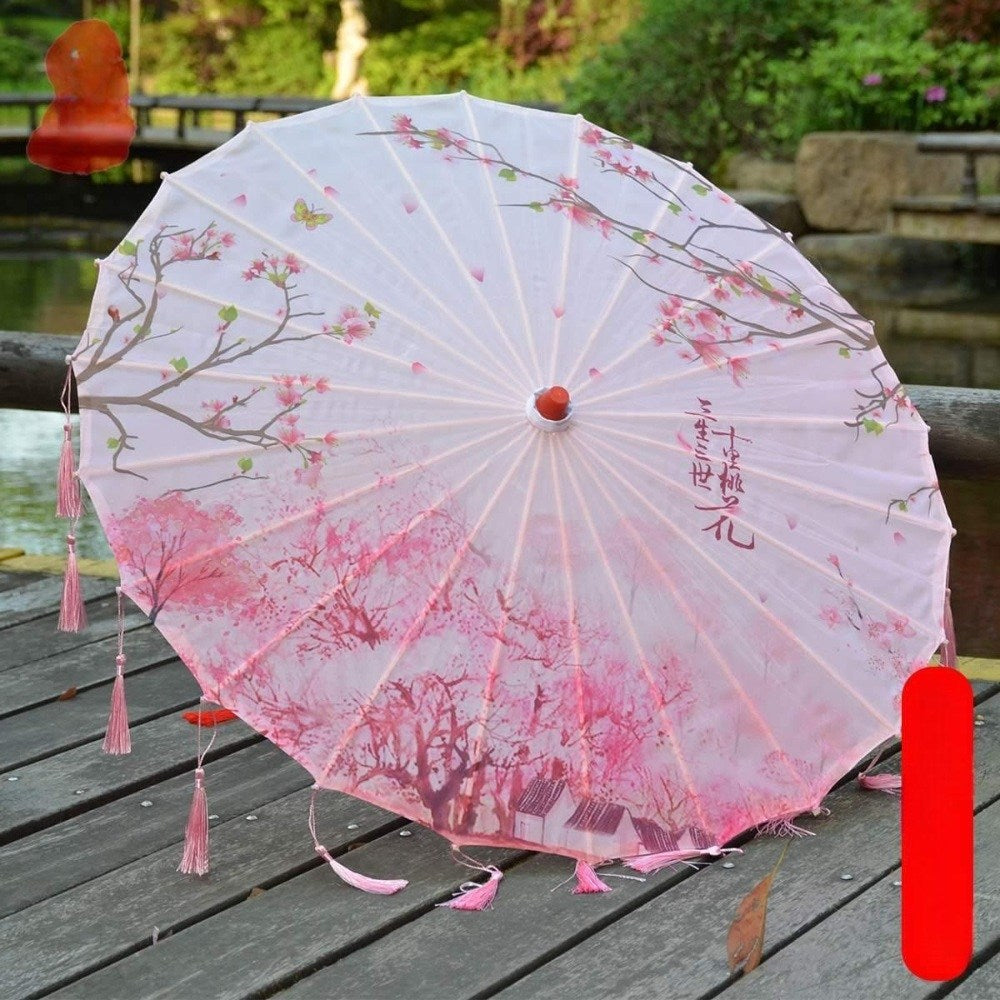 복고 문예 클래식 장우산 동양화 기름종이 중국풍  고풍 우산 WX3072008