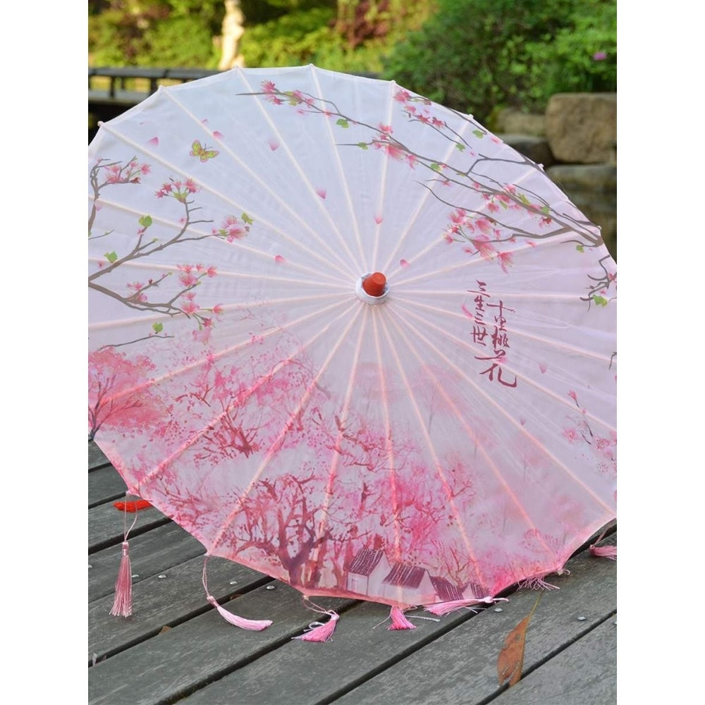 복고 문예 클래식 장우산 동양화 기름종이 중국풍  고풍 우산 WX3072008