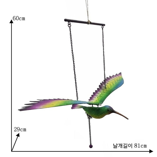 정원데코 철제 공예품 마당 꾸미기 벌새 디자인 전통 공예 조형물 WW3072507