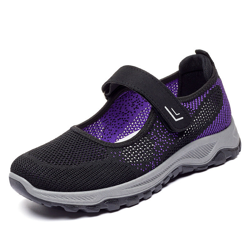 경량 통기성 스판 메쉬 발편한 단화 워킹화 효도화 직템 Q3082507