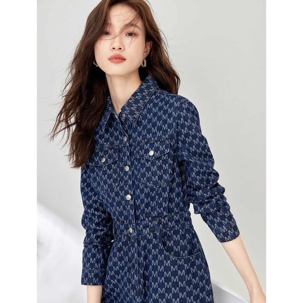 가을 신상 루즈핏 데님 복고풍 캐쥬얼 재킷 코디 원피스 청치마 BW3090608