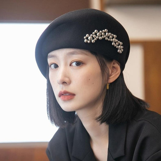 유럽 복고풍 베레모 화가모자 울 모직 모자 귀부인 직템 BW3100812