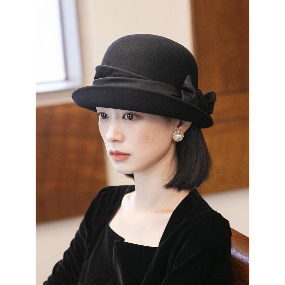 여성 울 모직 모자 귀부인 벙거지 유럽 복고풍 패션 직템 BW3100808