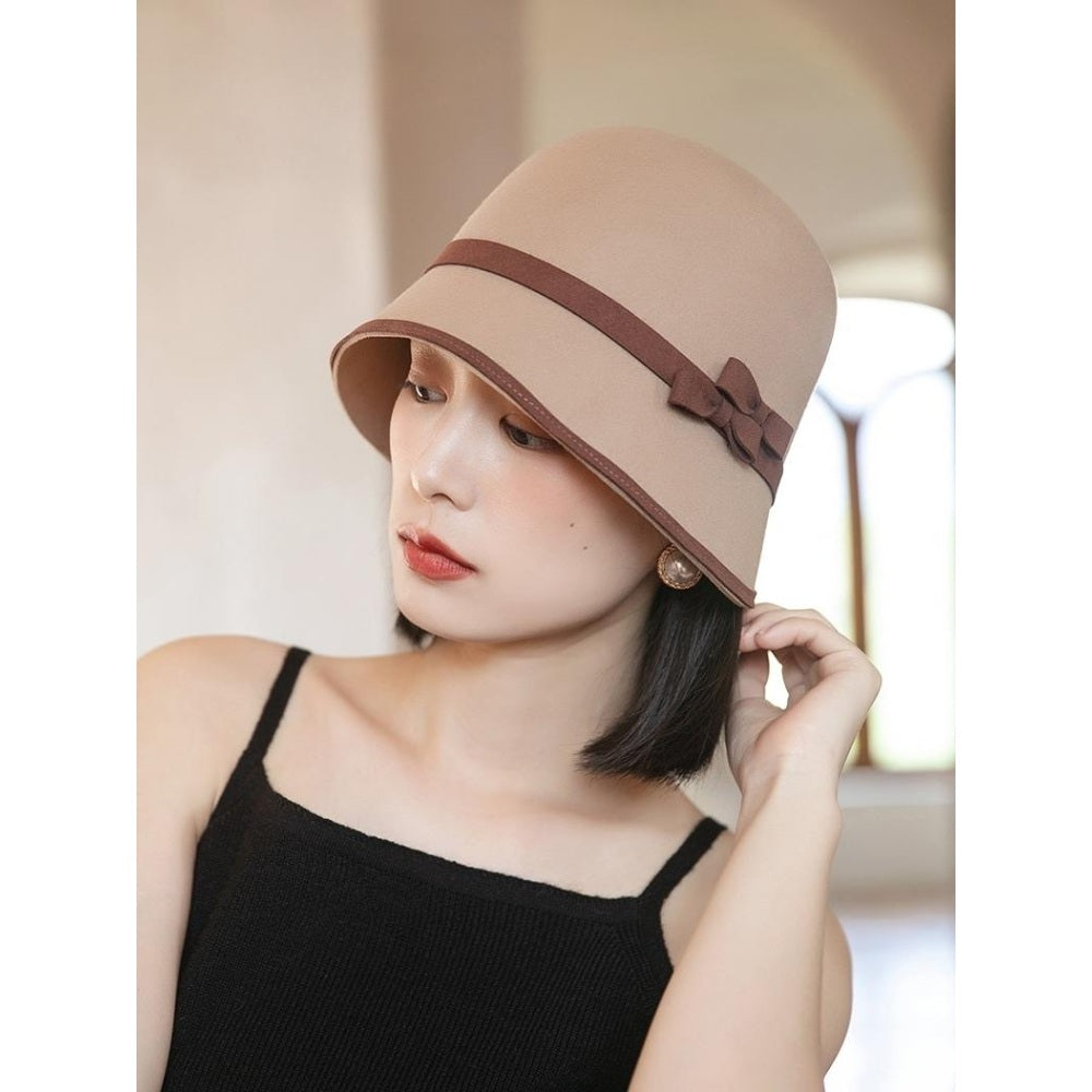 귀부인 여성 귀부인 울 모직 모자 유럽풍 방한 직템 BW3100810