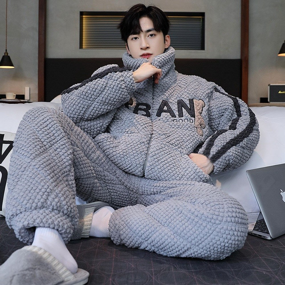 JIKTEM 퀼팅 3겹 누빔 잠옷 홈웨어 극세사 수면 발열 WD3111416