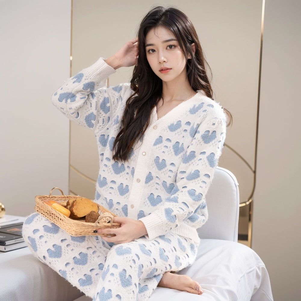 JIKTEM 발열 수면 여성 잠옷 겨울파자마 홈웨어  WD3111407