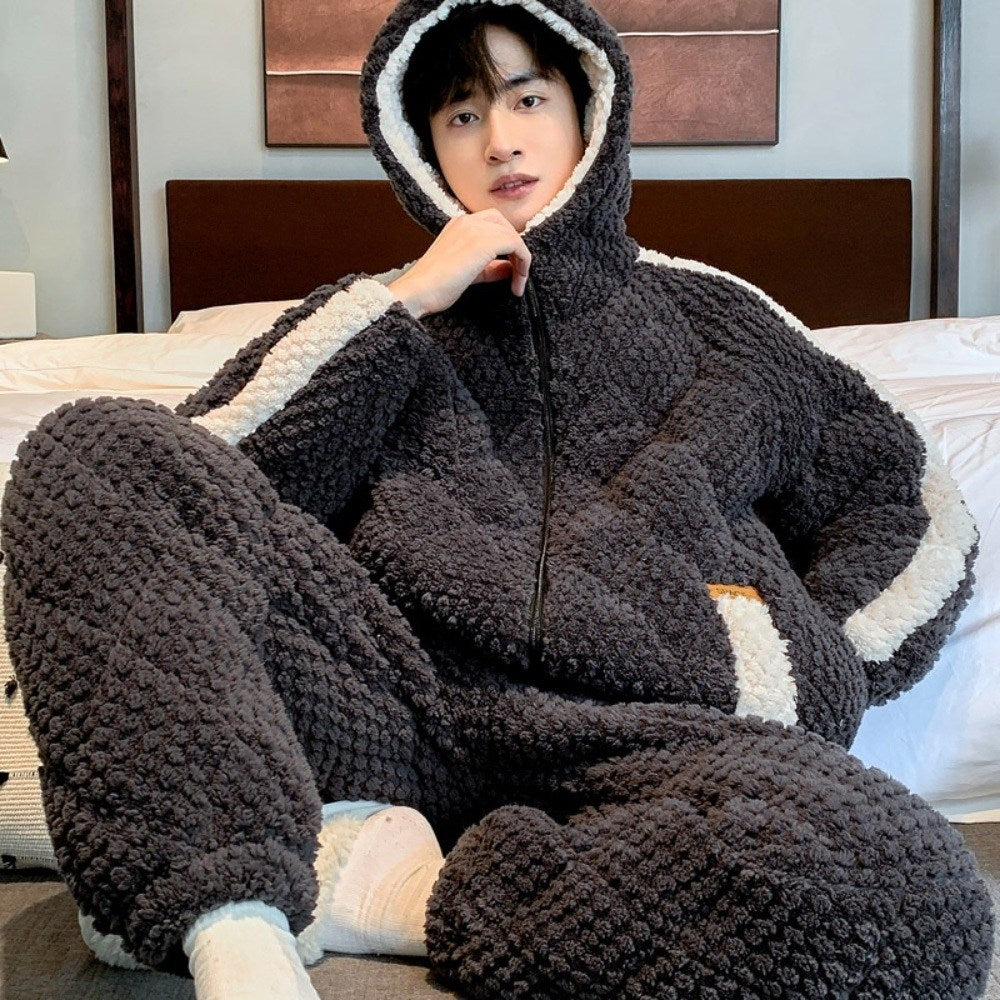 JIKTEM 3겹 퀼팅 홈웨어 잠옷 수면 상하세트 겨울파자마  WD3111417