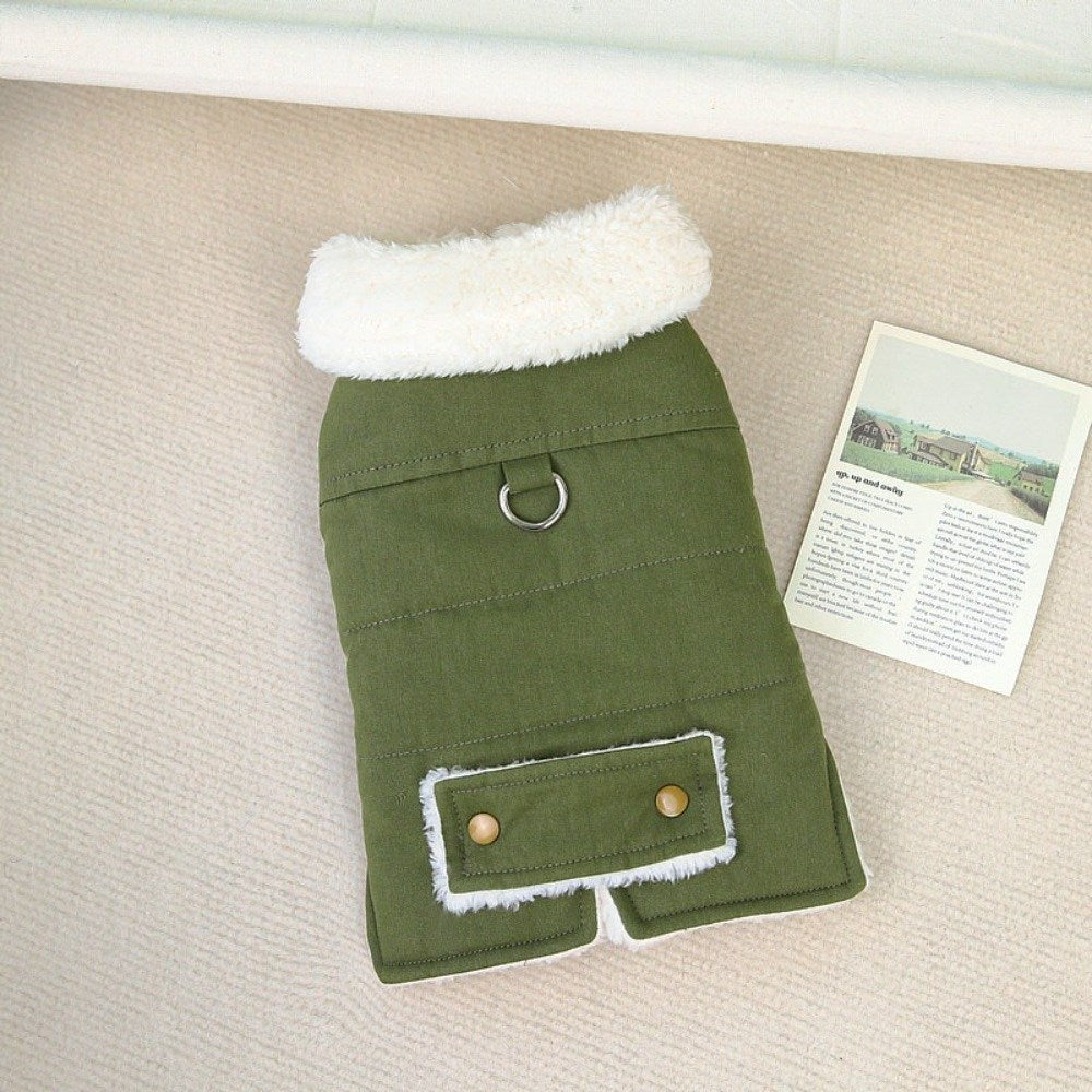 JIKTEM 패딩후리스 애완동물 입히기 쉬운 따뜻한 겨울옷 고양이옷 WW3112205