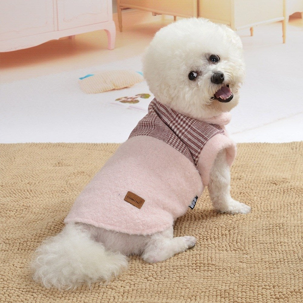 JIKTEM 겨울옷 애완 반려견 입히기 쉬운 반려동물 패딩 후리스 조끼 WW3112201