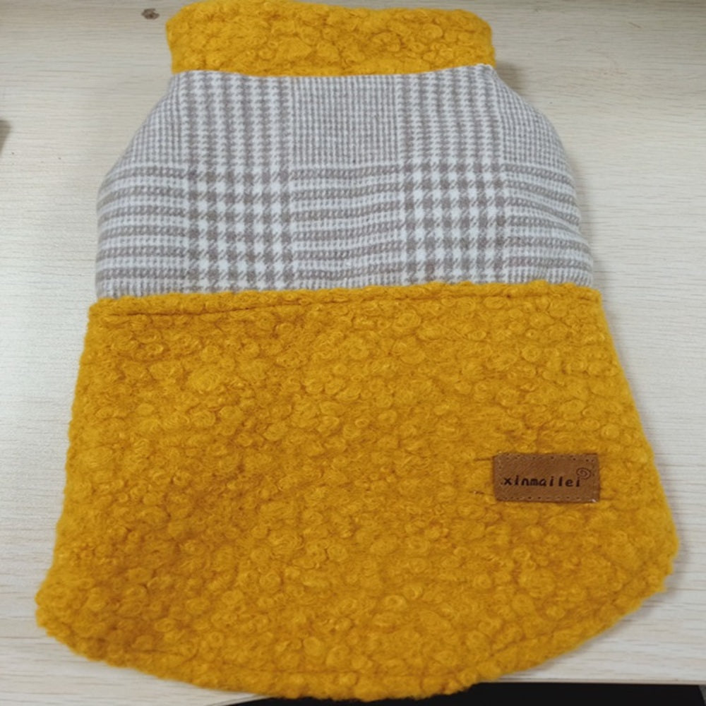 JIKTEM 겨울옷 애완 반려견 입히기 쉬운 반려동물 패딩 후리스 조끼 WW3112201