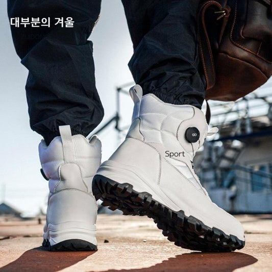 JIKTEM 남자 스노우부츠 방한화 발편한 방수 털신 다이얼 신끈 숏부츠WD3121917