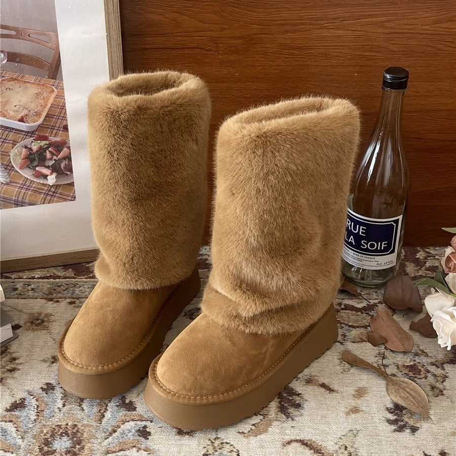 JIKTEM 여성 스노우 부츠 패딩 털신 퍼안감  Q3122028