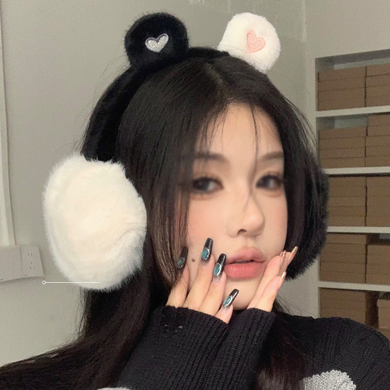 JIKTEM 하트 짝짝이  보온 머리띠귀마개 귀도리 Q3122218