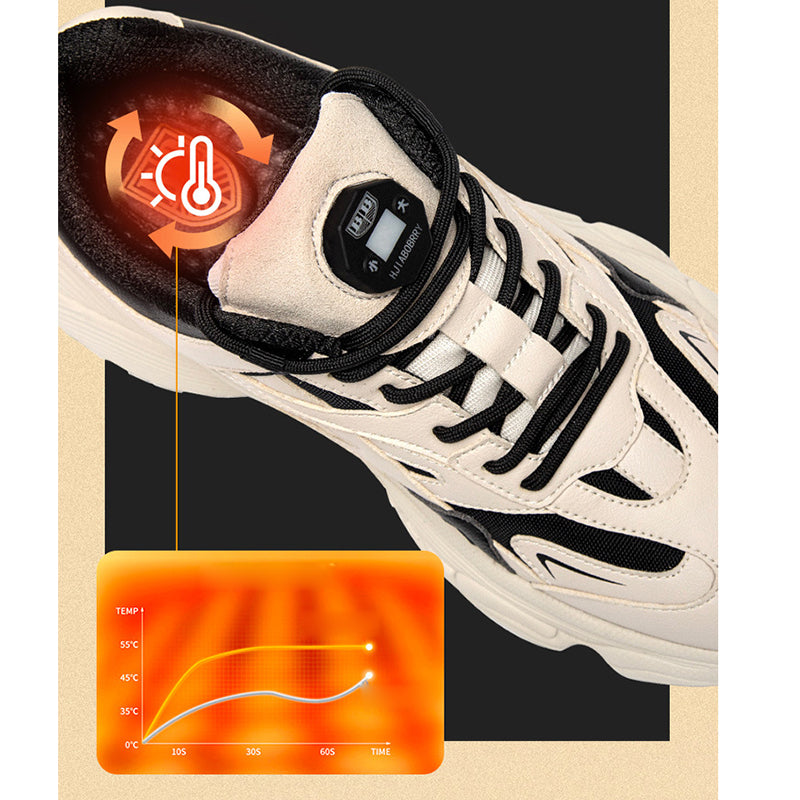 JIKTEM 충전 발열 신발 방한화 발난로 등산 작업화 다이얼신끈 기모 운동화 Q3122307