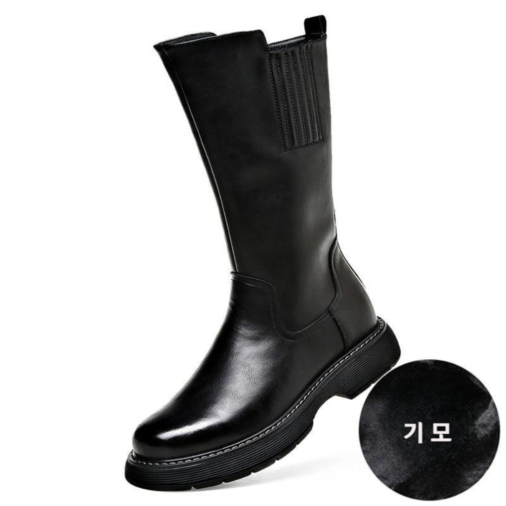 JIKTEM 남자 롱부츠 키높이 사계절 기모 방한 장군화 오토바이 장비 WW4010606
