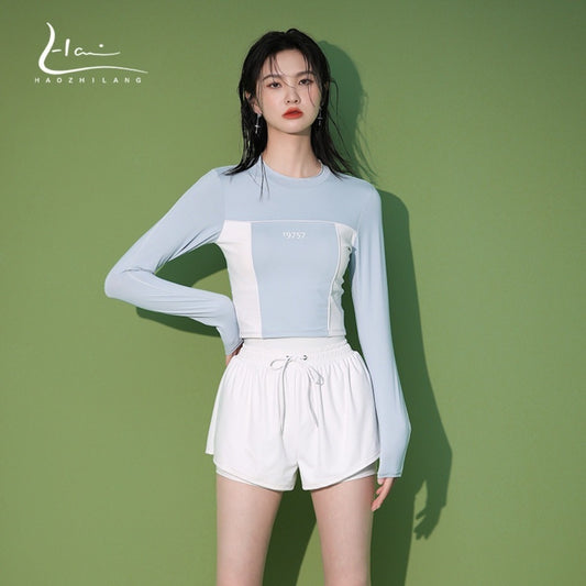 JIKTEM 수영복 다이빙 비키니 하이웨스트 스노쿨링 탑 비치웨어 서핑 WD4011517