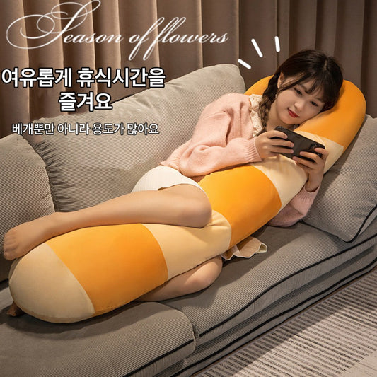 JIKTEM 귀여운 고양이 꼬리 바디필로우 편안한 롱쿠션 침대 머리맡 바디필로우 대형펫인형 바디필로우 J4020111