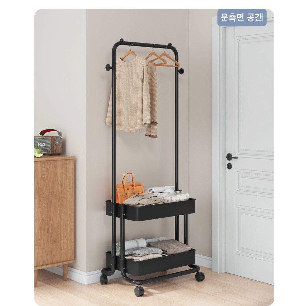 가정용 침실 발코니 이동식 스탠드옷걸이 2단 JIKTEM J4021902