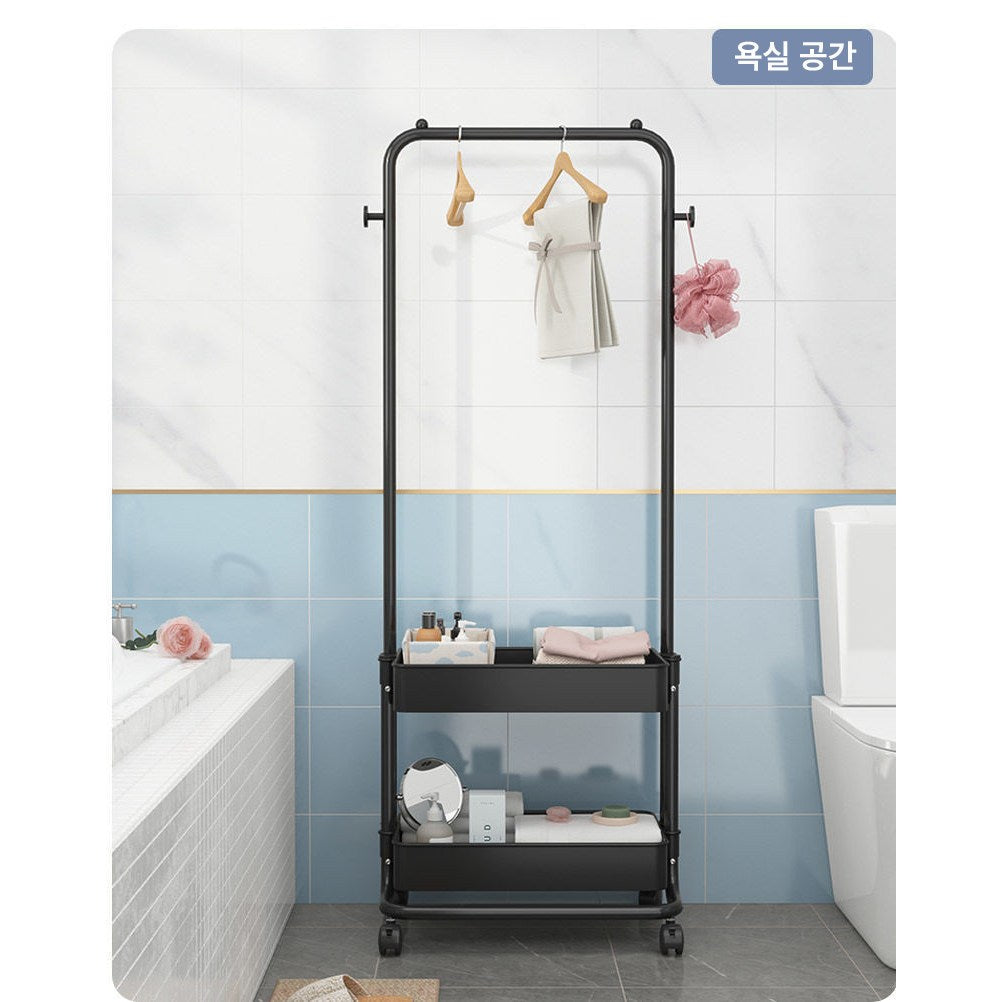 가정용 침실 발코니 이동식 스탠드옷걸이 2단 JIKTEM J4021902