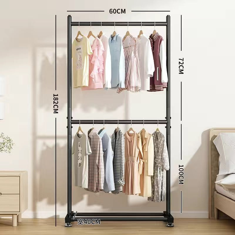 2단 스탠드행거 시스템 행거 가정용 기숙사 발코니 JIKTEM J4021904