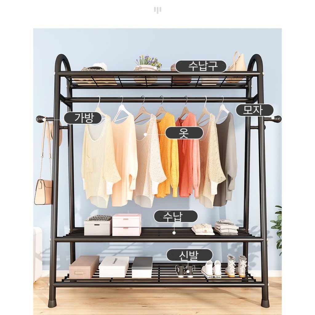 가정용 침실 발코니 수납행거 스탠드옷걸이 JIKTEM J4021907