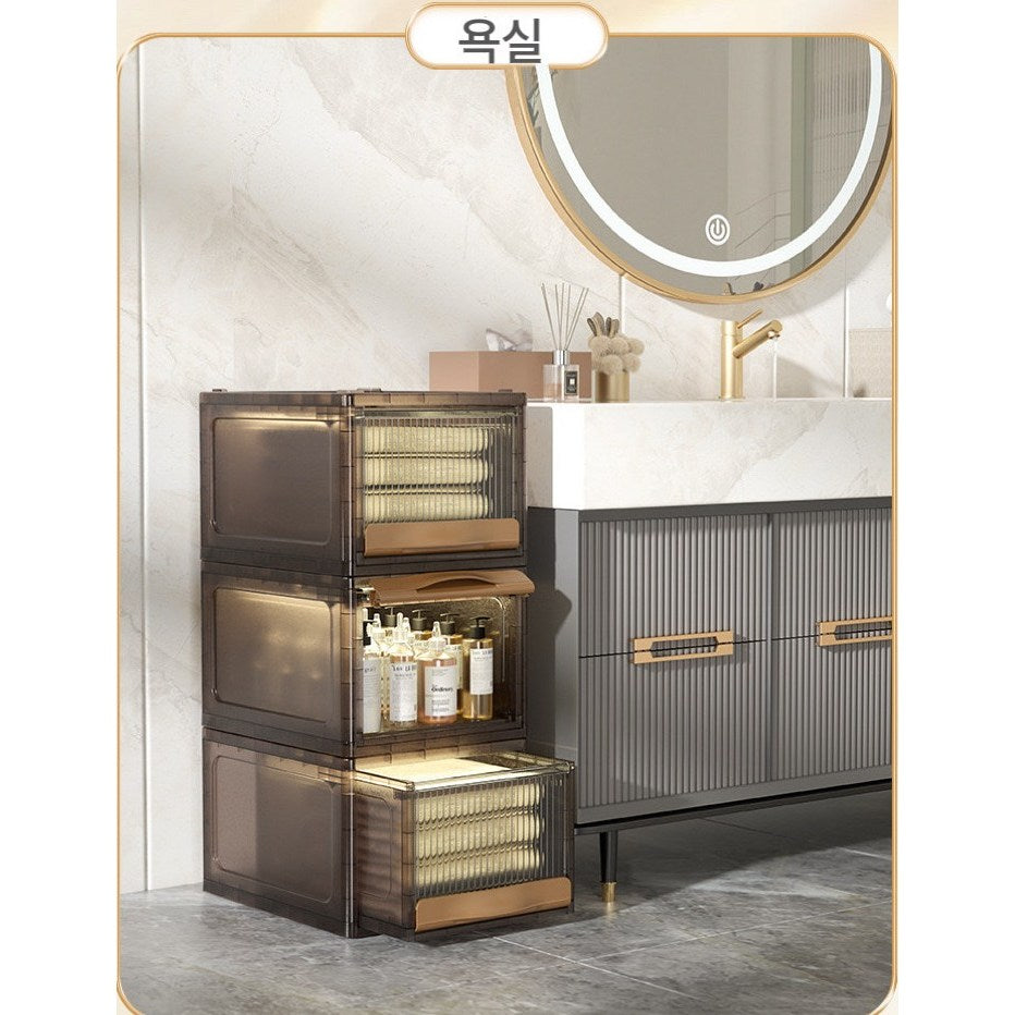 양문형 서랍장다용도  정리함 옷 장난감 책 가정용 접이식 수납함 JIKTEM J4021913
