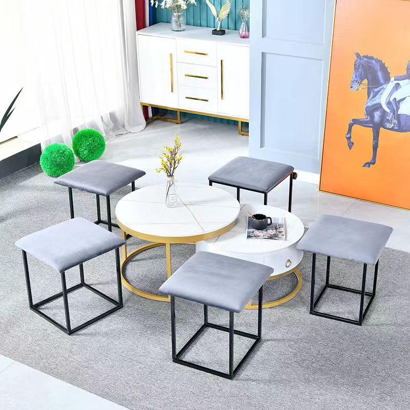 5 in 1 멀티 콤비 접이식 수납 스툴 가정용 거실 소파 화장대 스툴 인테리어의자 JIKTEM J4022002
