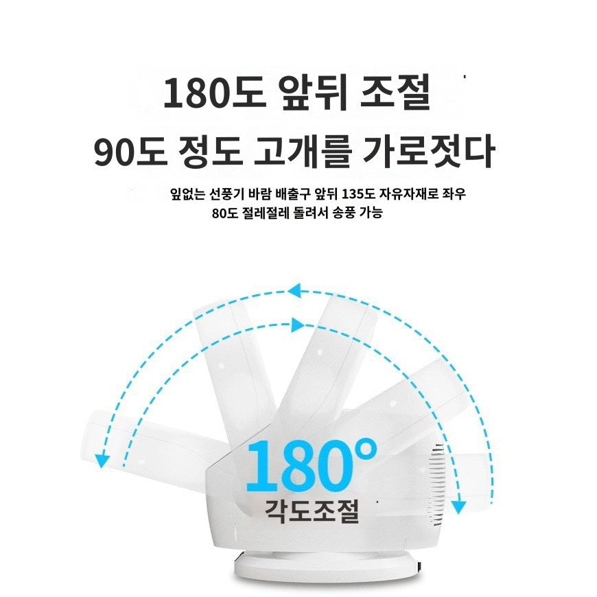 가정용 저소음 날개없는선풍기 접이식 벽걸이 선풍기 정화 에너지절약 선풍기 써큘레이터 JIKTEM J4022014