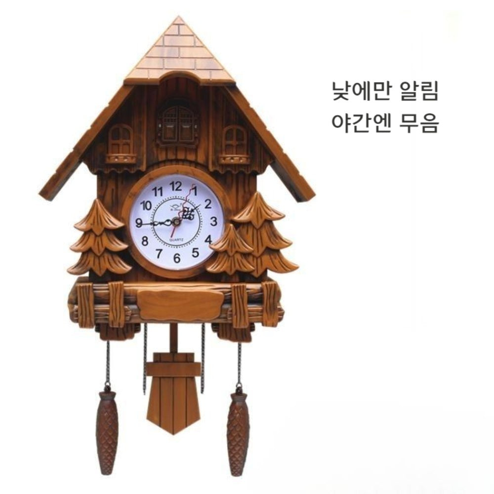 무선 벽걸이 추벽시계 뻐꾸기 멜로디 벽시계 거실 디자인 유럽식 JIKTEM BW4030708